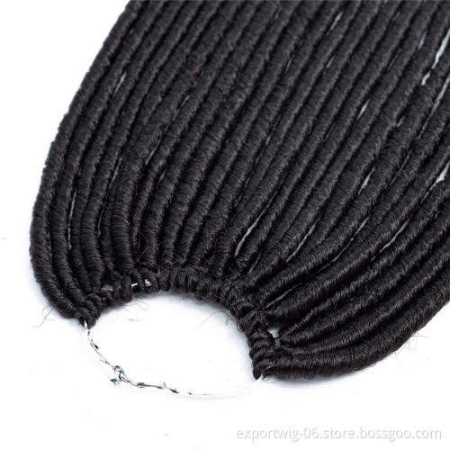 Straight Faux Locs Crochet Hair Extensions Long Faux Locs Hair 20 Inch Solid And Two Tone Color Synthetic Fiber Braiding Hair